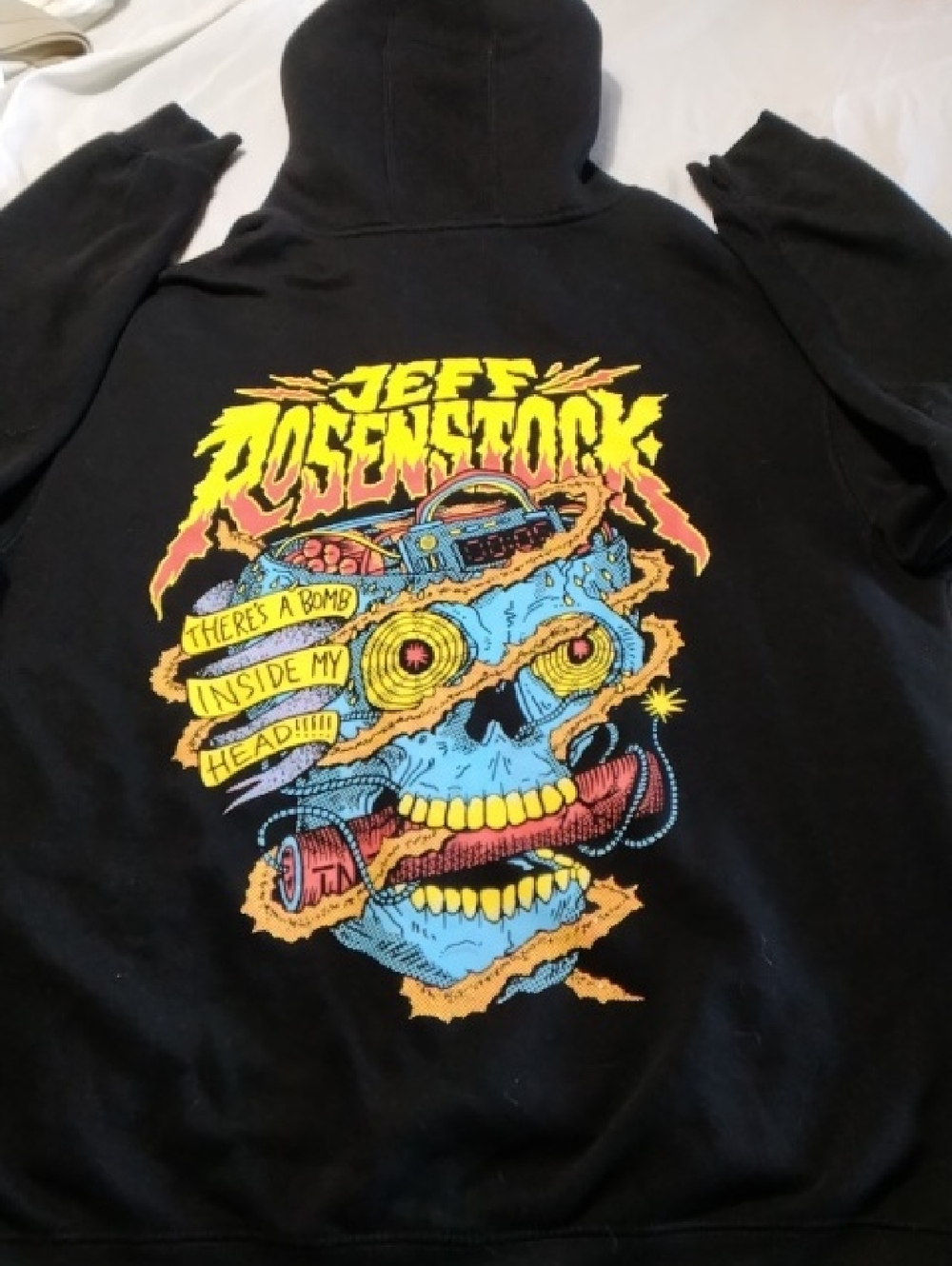 0fficial Jeff Rosenstock Sick Zip-up Hoodie Designed By Callum Preston , XL $26